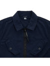 Men's Lens Wappen Two Pocket Zip Up Shirt Jacket Navy - CP COMPANY - BALAAN 4