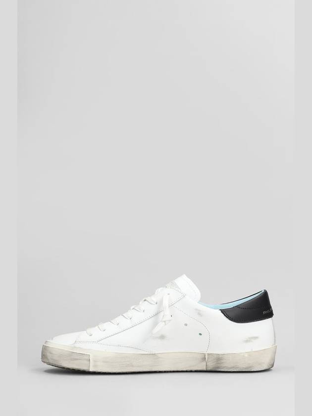 PRSX Black Tab Basic Leather Low Top Sneakers White - PHILIPPE MODEL - BALAAN 4