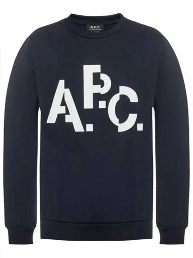 Logo Print Sweatshirt IAK DARK NAVY CODCQ H27529 - A.P.C. - BALAAN 1