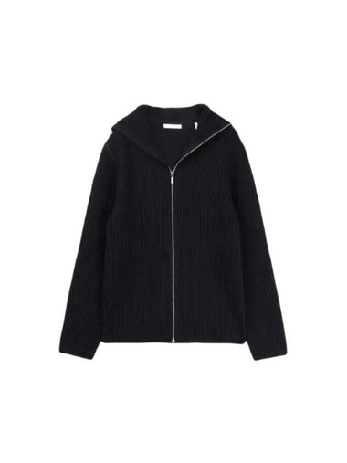 Safety Balaclava Jersey Zipper Cardigan Black - HELMUT LANG - BALAAN 1