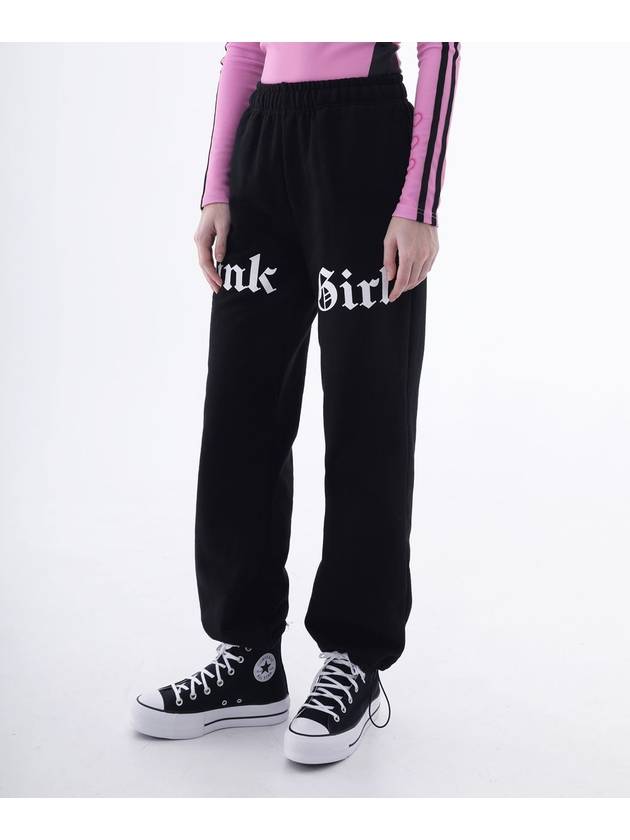 Punk Girl Jogger Track Pants Black - CLUT STUDIO - BALAAN 3