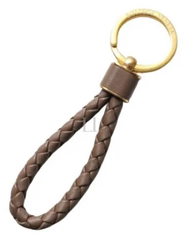 Intrecciato Lambskin Key Holder Brown - BOTTEGA VENETA - BALAAN 2