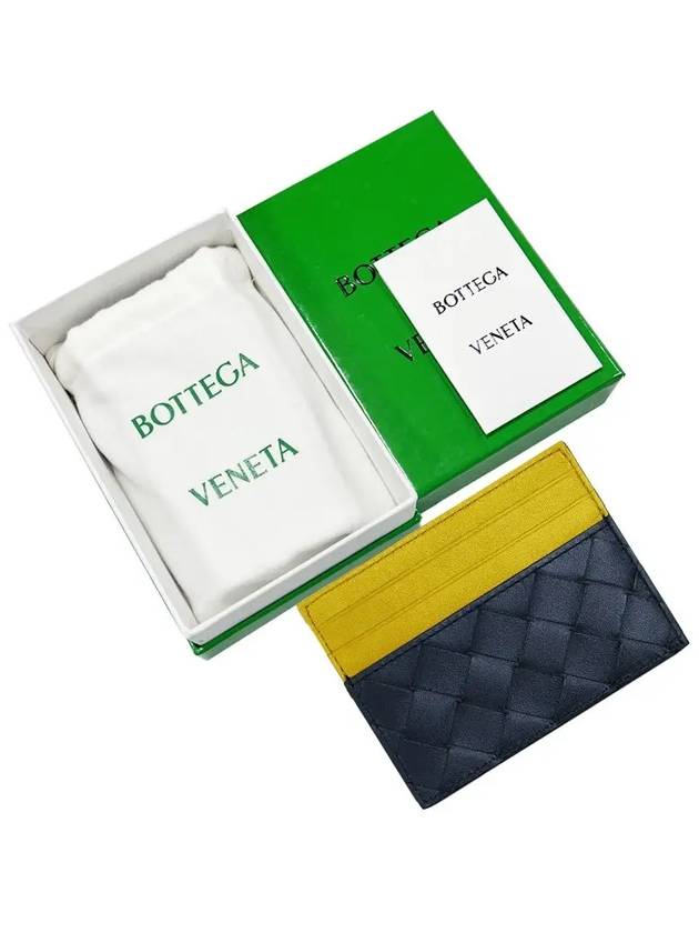 Intrecciato Two-Tone Card Wallet Yellow - BOTTEGA VENETA - BALAAN 7