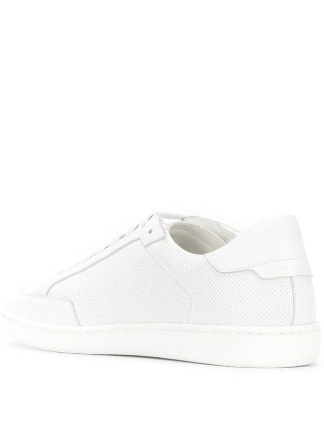 Court Classic Perforated Leather Low Top Sneakers White - SAINT LAURENT - BALAAN 4