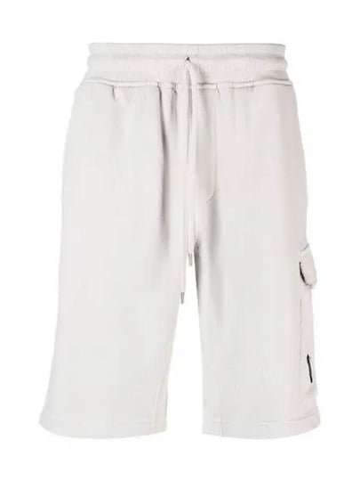 Cotton Fleece Cargo Shorts Grey - CP COMPANY - BALAAN 2