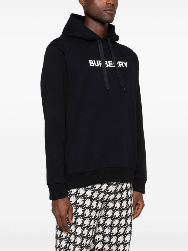 Logo Print Hoodie Black - BURBERRY - BALAAN 4