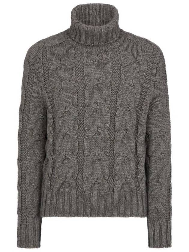 Baby Yak Cable Turtleneck Grey - TOM FORD - BALAAN 2