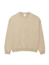 Loose Fit Washed Effect Fleece Sweatshirt Beige - LACOSTE - BALAAN 1