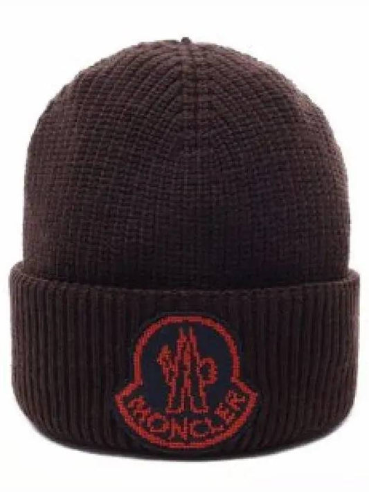 3B00019 M1282 687 Logo Patch Wool Beanie 1318639 - MONCLER - BALAAN 1