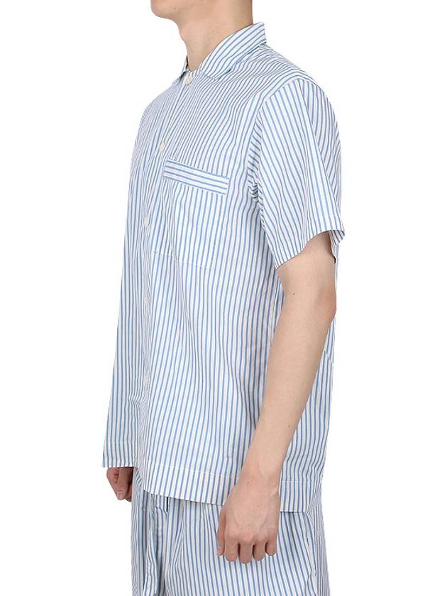 Poplin Striped Pajamas Short Sleeve Shirt SWE PB - TEKLA - BALAAN 3