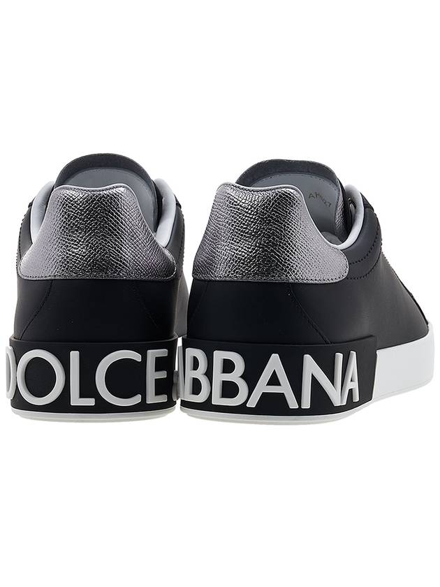 Portofino Calfskin Sneakers Black - DOLCE&GABBANA - BALAAN 5