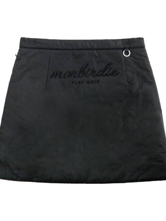 Logo embroidery winter padded skirt BLACK - MONBIRDIE GOLF - BALAAN 2