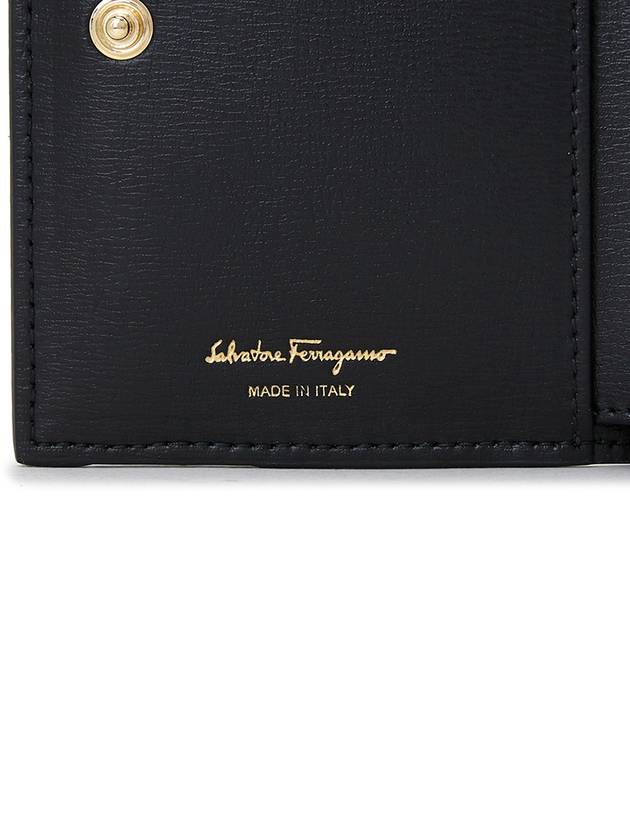 Vara Bow Half Wallet Black - SALVATORE FERRAGAMO - BALAAN 9