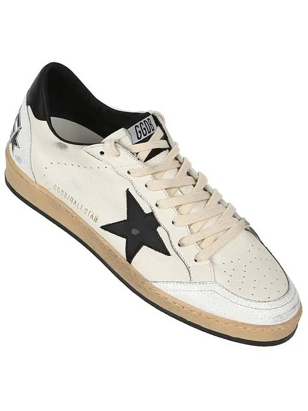 Ball Star Leather Heel Tab Low Sneakers White Black - GOLDEN GOOSE - BALAAN 2