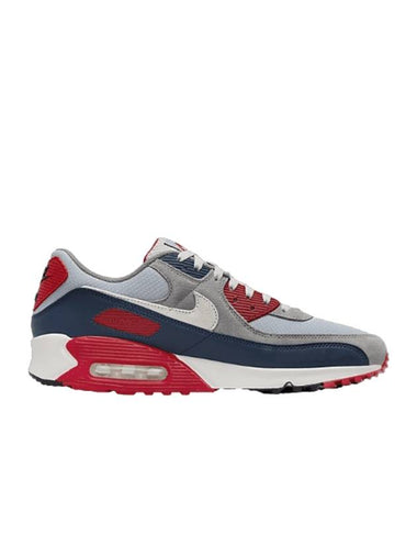 Air Max 90 M Light Smoke Gray Armory Navy Fire Red Phantom DM0029 005 - NIKE - BALAAN 1