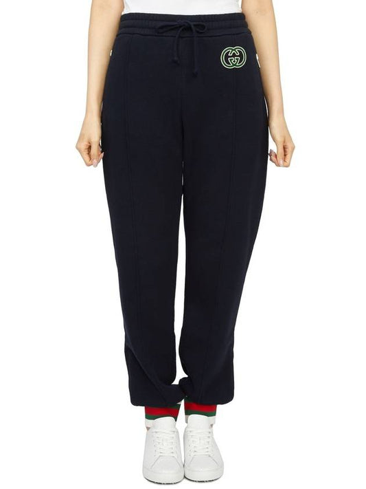 Women's Cotton Jersey JoGGer Track Pants Black - GUCCI - BALAAN 2