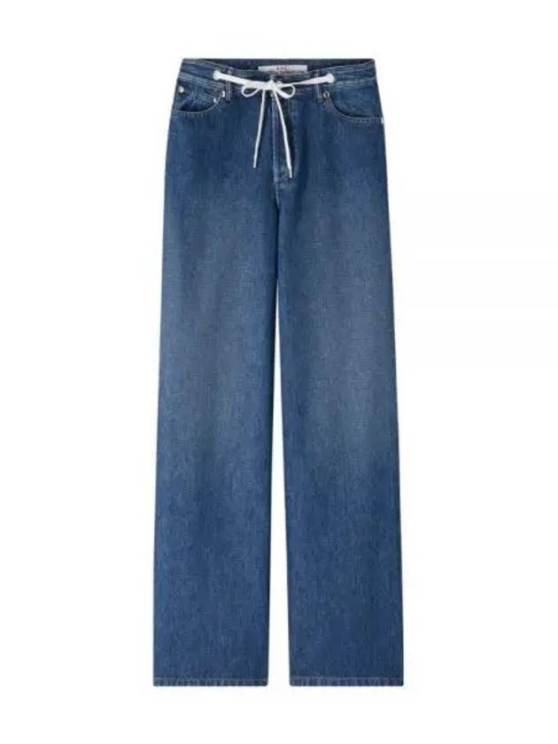 Drawstring Denim Wide Jeans Blue - A.P.C. - BALAAN 2