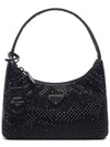 Crystal Satin Mini Bag Black - PRADA - BALAAN 2