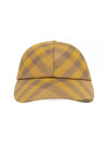 Check Base Ball Cap Yellow - BURBERRY - BALAAN 2