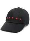 Embroidered Logo Ball Cap Black - MARNI - BALAAN 2