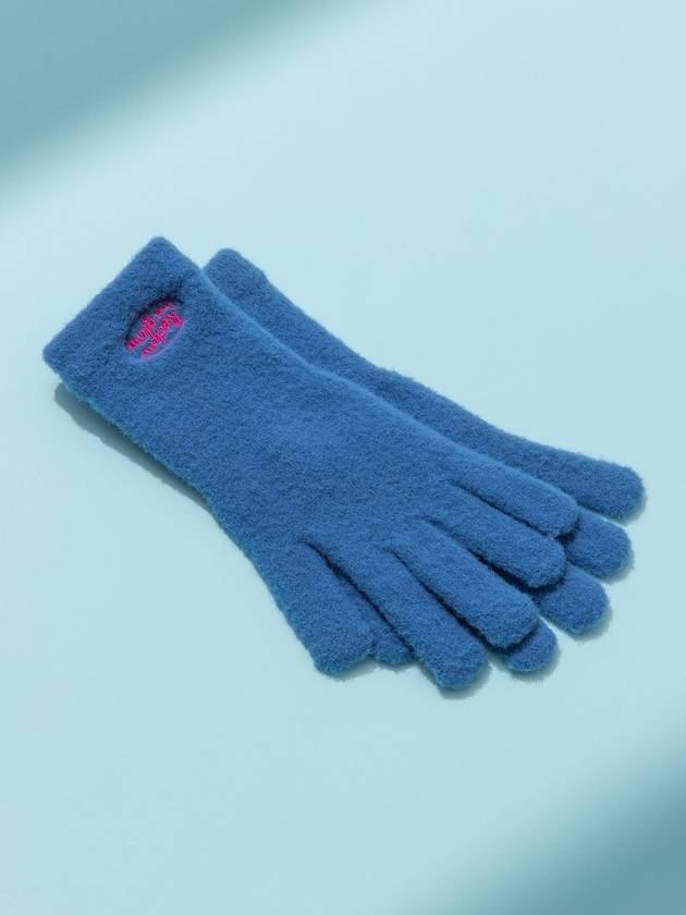 FLUFFY LOGO GLOVE BLUE - RECLOW - BALAAN 7