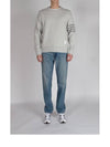 Classic Loopback Terry Tonal 4-Bar Relaxed Fit Crewneck Sweatshirt Pale Grey - THOM BROWNE - BALAAN 6