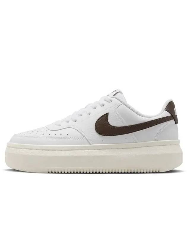 Women's Court Vision Alta Low Top Sneakers Brown White - NIKE - BALAAN 2