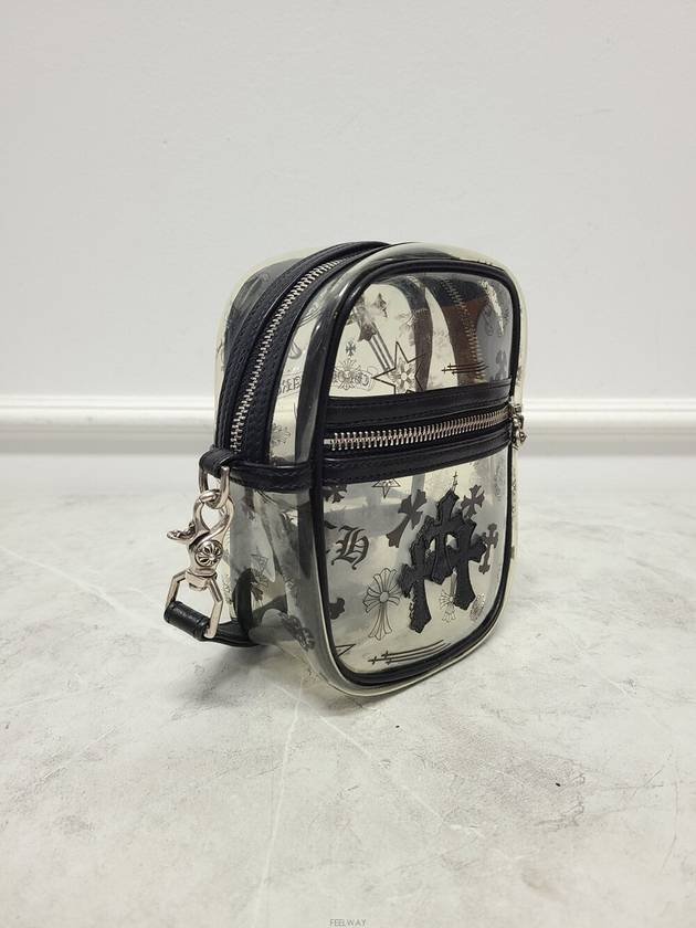 Used luxury goods Lewis It Black PVC triple cement mini Taka bag - CHROME HEARTS - BALAAN 3