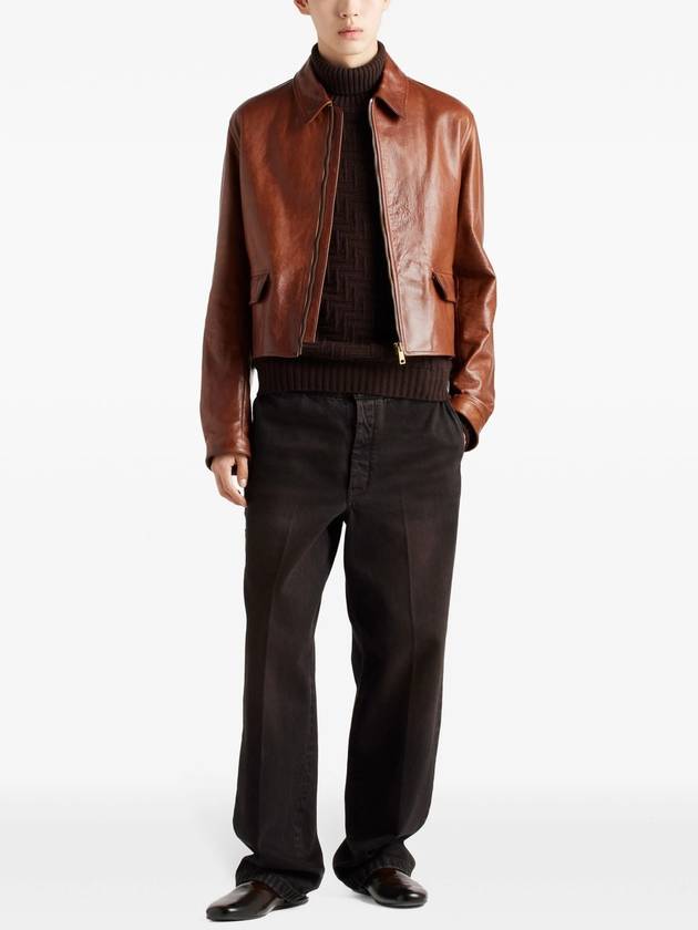 Men's Relaxed Fit Jeans Brown - PRADA - BALAAN 3