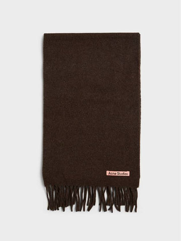 Acne Muffler Scarf Skinny Dark Brown CA0218 Unisex - ACNE STUDIOS - BALAAN 1