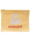 Netita Logo Mini Pouch Bag Yellow - ISABEL MARANT - BALAAN 3