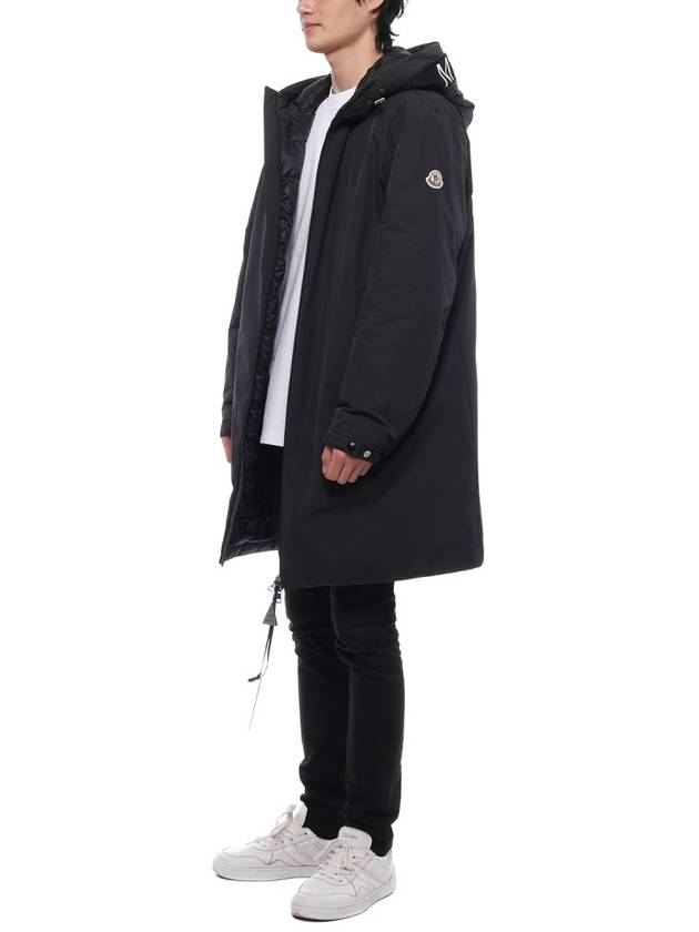 Nible long down jacket black - MONCLER - BALAAN 5