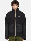 NSW Essential Sherpa Fleece Zip-Up Jacket Black - NIKE - BALAAN 2