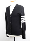 Wool diagonal armband women s cardigan black 40 55 - THOM BROWNE - BALAAN 2