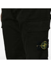 Compass Badge Gabardine Cargo Straight Pants Black - STONE ISLAND - BALAAN 3