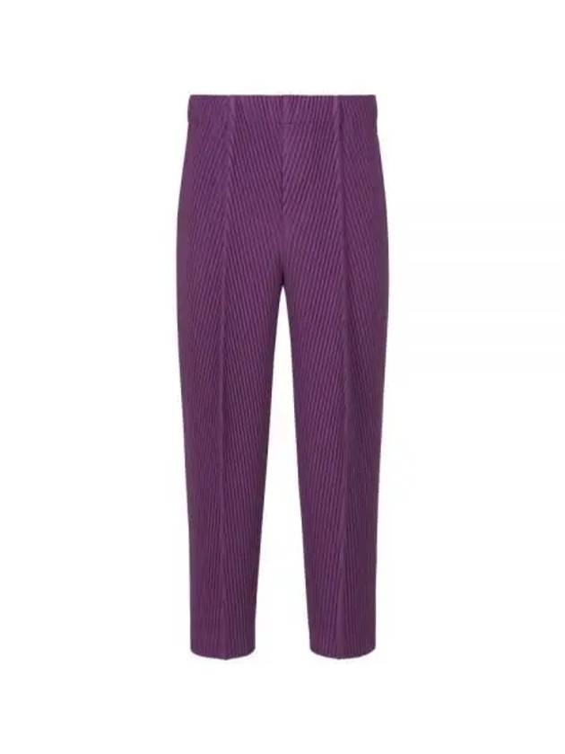 Pleats Bottoms Straight Pants Purple - ISSEY MIYAKE - BALAAN 2