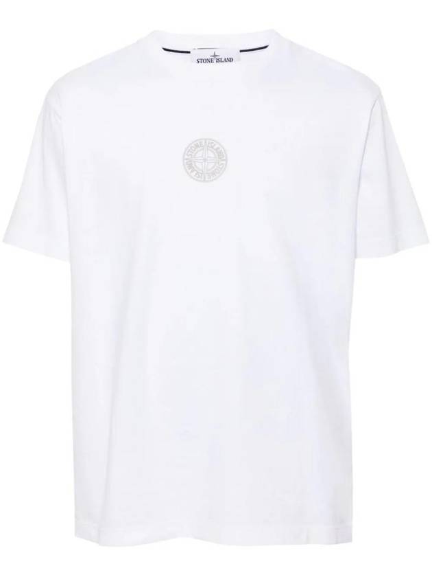 Compass Logo Short Sleeve T-Shirt White - STONE ISLAND - BALAAN 1