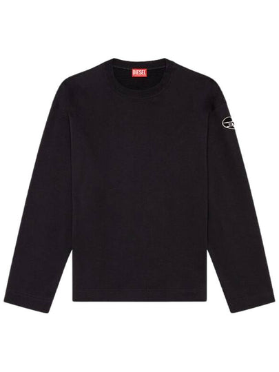 S Macsis Od Oval D Oversized Cotton Sweatshirt Black - DIESEL - BALAAN 2