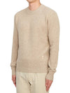 Men's Tonal Cashmere Crew Neck Sweater Champagne - AMI - BALAAN 3