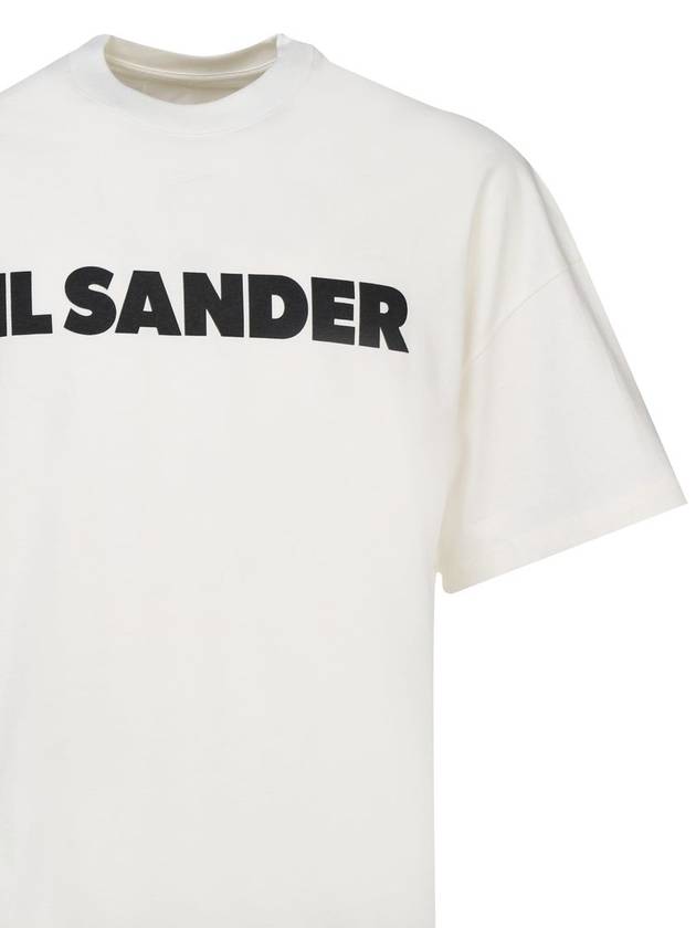 Men's Logo Cotton Short Sleeve T-Shirt White - JIL SANDER - BALAAN 4