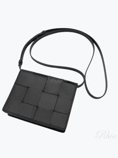 Intrecciato Small Cassette Cross Bag Black - BOTTEGA VENETA - BALAAN 2