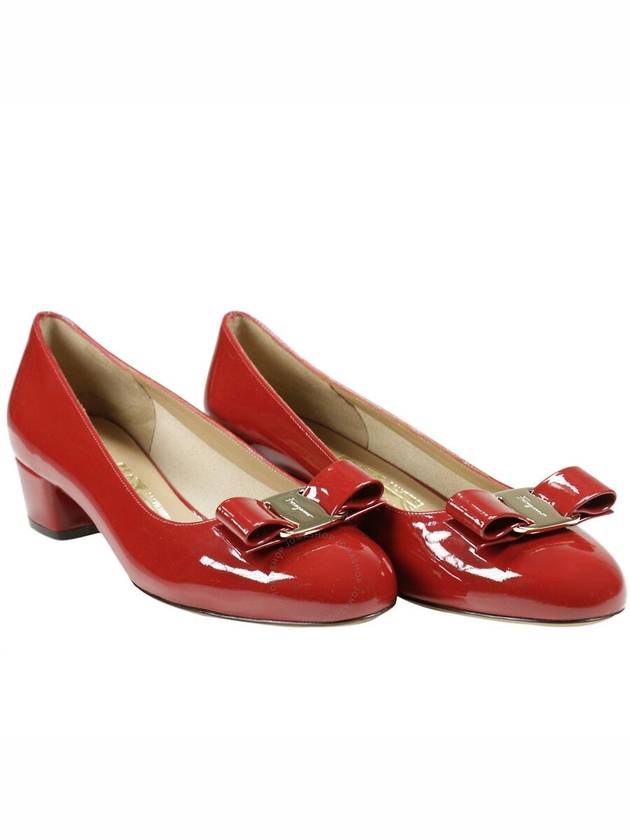 Vara Bow Patent Pumps Red - SALVATORE FERRAGAMO - BALAAN 3