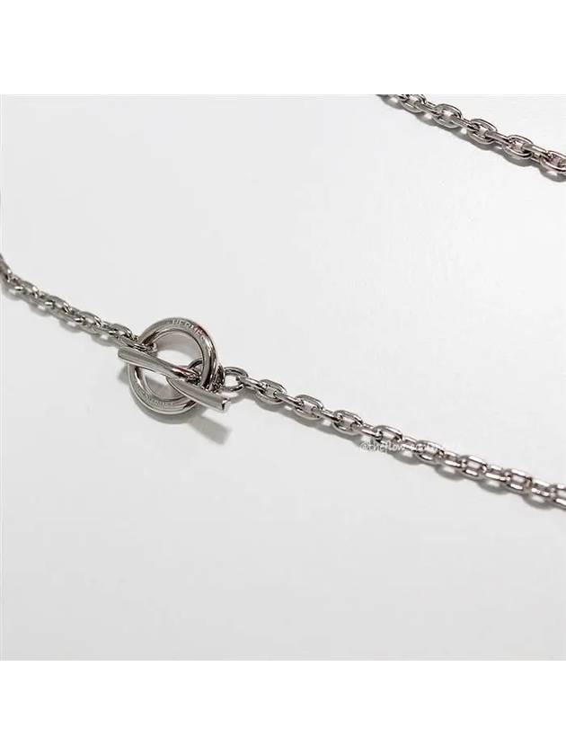 Chaine D'Ancre Vulcanium Necklace Brown Silver - HERMES - BALAAN 6