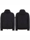 Men's Waffen Comfort Tech Reversible Padded Hooded Jacket Black - STONE ISLAND - BALAAN 2