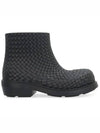 Fireman Intrecciato Leather Ankle Boots Black - BOTTEGA VENETA - BALAAN 2