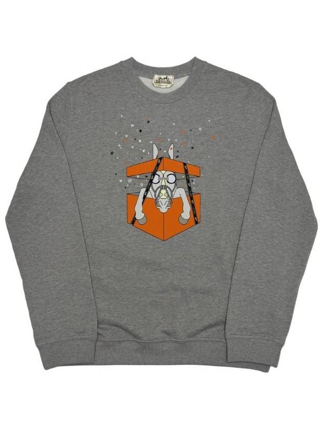 Buart Surprise Crew Neck Sweatshirt Grey - HERMES - BALAAN 1