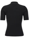 Ribbed Crepe Knit PK Shirt Black - THEORY - BALAAN 3