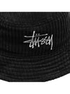 Corduroy Big Basic Bucket Hat Black 1321051 - STUSSY - BALAAN 2