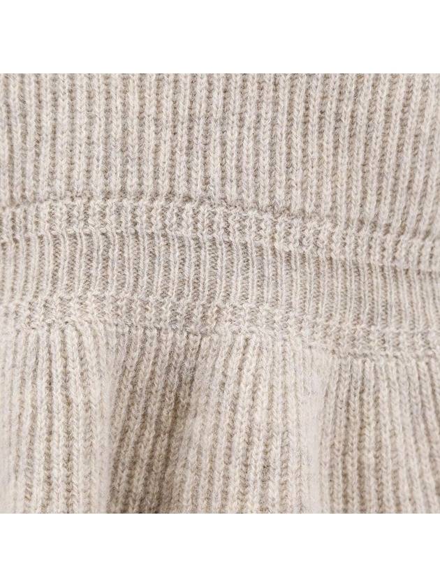 Wool Ribbed Knit Top Chalk - LEMAIRE - BALAAN 4