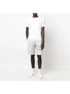 4-Bar Striped Cotton Short Sleeve T-Shirt White - THOM BROWNE - BALAAN 5